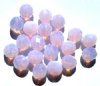 20 10mm Faceted Pink Opal Firepolish Beads
